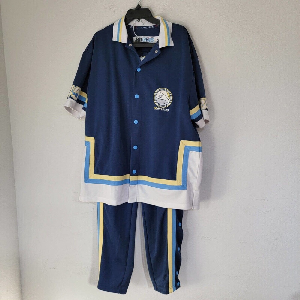 Men's Blue and Yellow Shirt